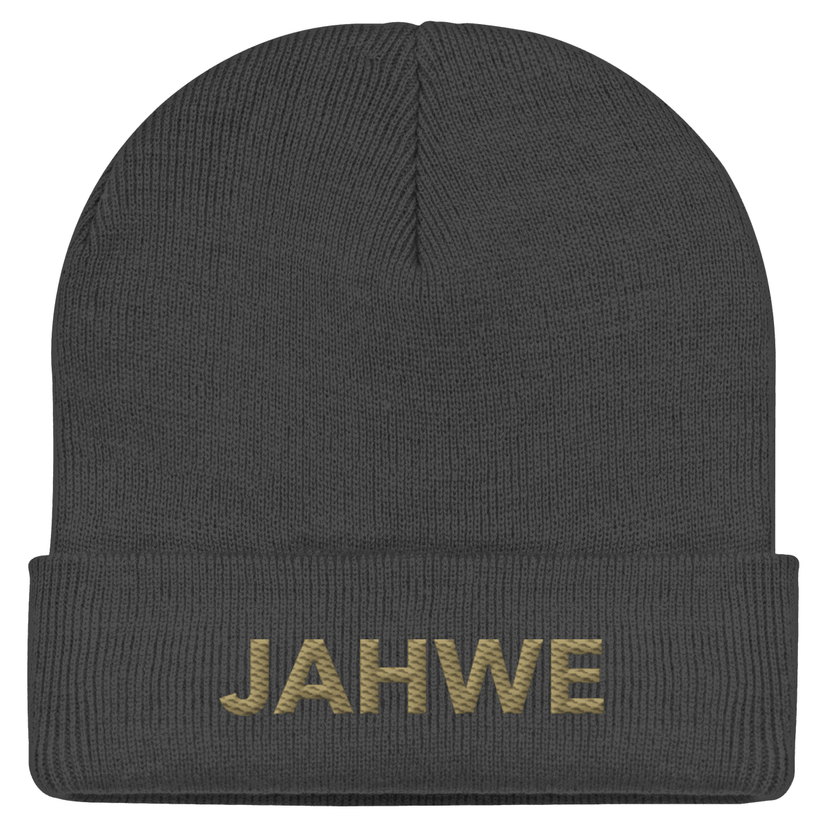 JAHWE – Der Name über allen Namen (Stick) | Christliche Kleidung - Classic Beanie - Kappen & Mützen - Graphite Grey - GfoitMa