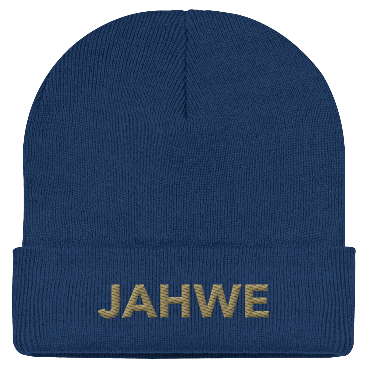 JAHWE – Der Name über allen Namen (Stick) | Christliche Kleidung - Classic Beanie - Kappen & Mützen - Oxford Navy - GfoitMa