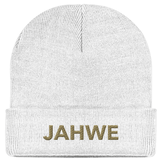 JAHWE – Der Name über allen Namen (Stick) | Christliche Kleidung - Classic Beanie - Kappen & Mützen - White - GfoitMa
