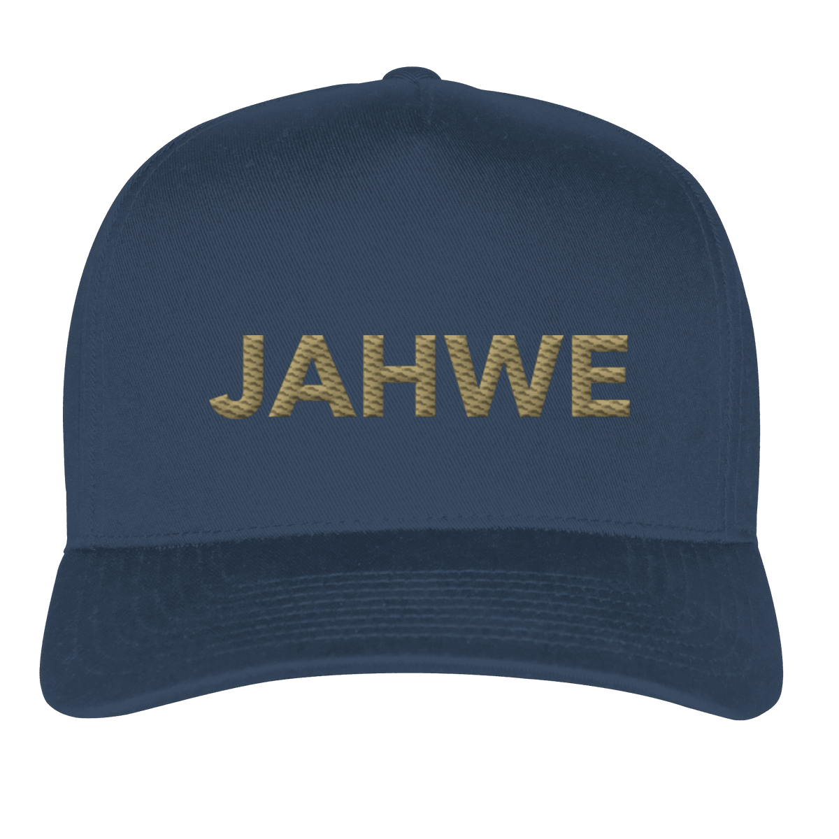 JAHWE – Der Name über allen Namen (Stick) | Christliche Kleidung - Classic Curved Snapback - Kappen & Mützen - Navy - GfoitMa