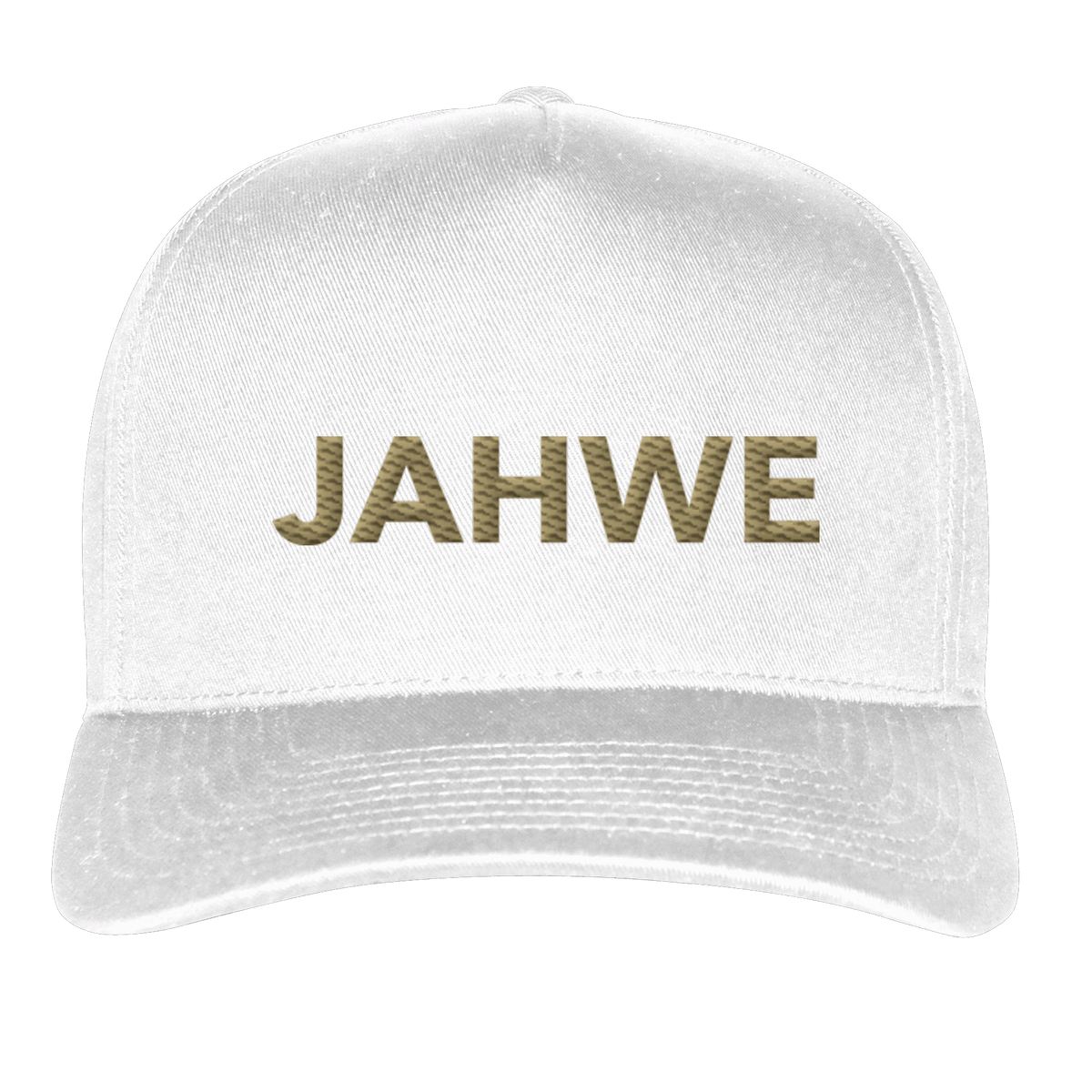 JAHWE – Der Name über allen Namen (Stick) | Christliche Kleidung - Classic Curved Snapback - Kappen & Mützen - White - GfoitMa