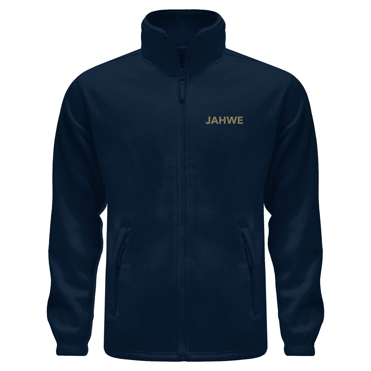 JAHWE – Der Name über allen Namen (Stick) | Christliche Kleidung - Fleece Jacket - Jacken/ Zipper - Navy - GfoitMa