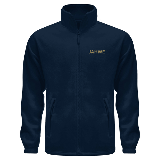 JAHWE – Der Name über allen Namen (Stick) | Christliche Kleidung - Fleece Jacket - Jacken/ Zipper - Navy - GfoitMa