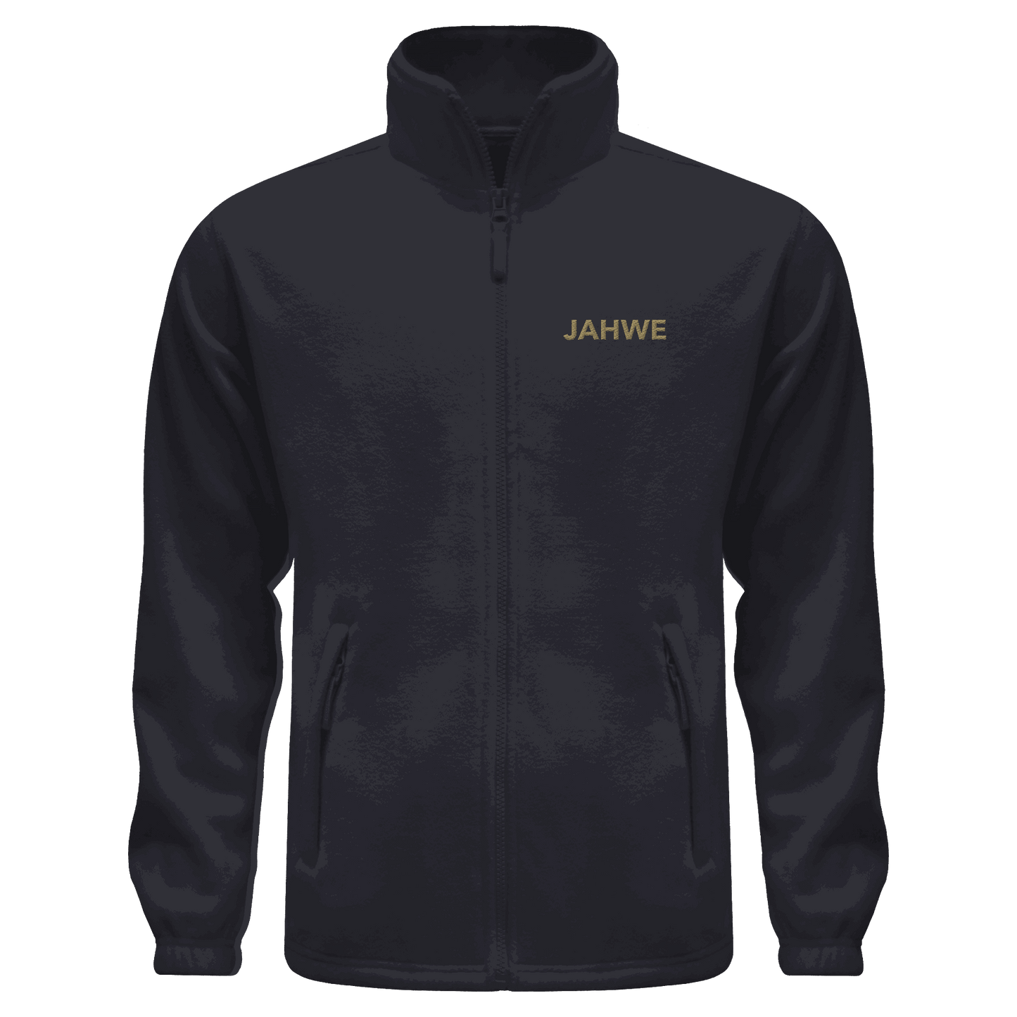 JAHWE – Der Name über allen Namen (Stick) | Christliche Kleidung - Fleece Jacket - Jacken/ Zipper - Black - GfoitMa