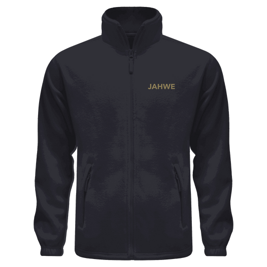 JAHWE – Der Name über allen Namen (Stick) | Christliche Kleidung - Fleece Jacket - Jacken/ Zipper - Black - GfoitMa