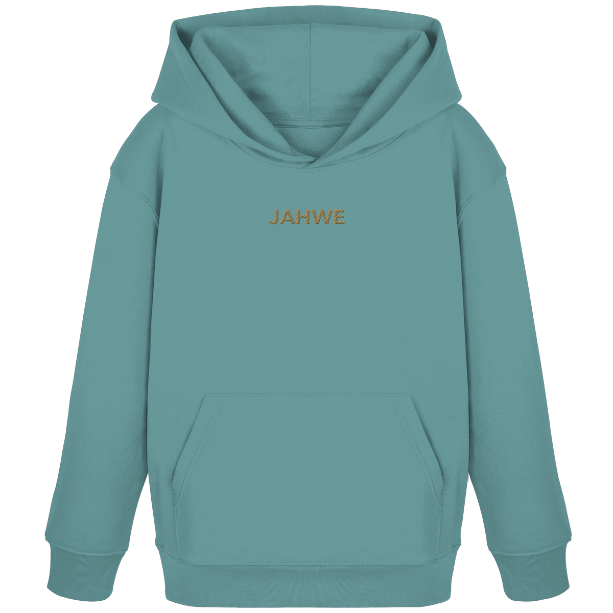 JAHWE – Der Name über allen Namen (Stick) | Christliche Kleidung - Kids Organic Hoodie - Kids & Babys - Teal Monstera - GfoitMa