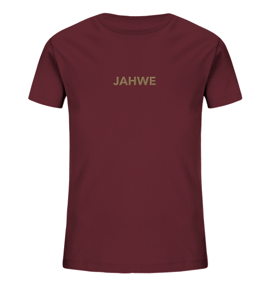 JAHWE – Der Name über allen Namen (Stick) | Christliche Kleidung - Kids Organic Shirt (Stick) - Kids & Babys - Burgundy - GfoitMa