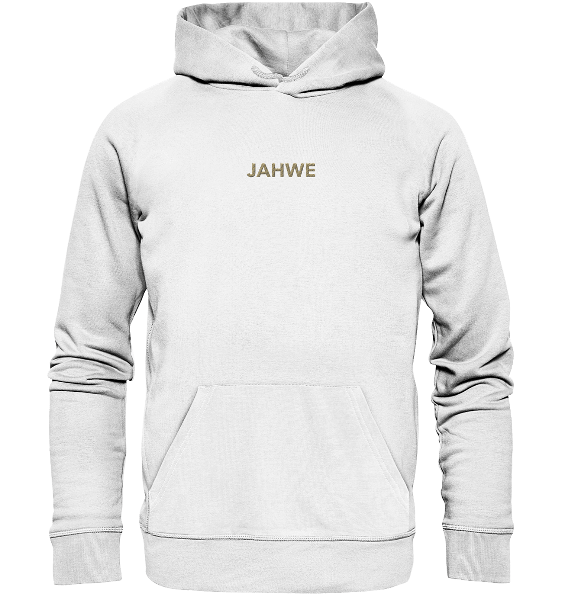 JAHWE – Der Name über allen Namen (Stick) | Christliche Kleidung - Organic Hoodie (Stick) - Hoodies - White - GfoitMa