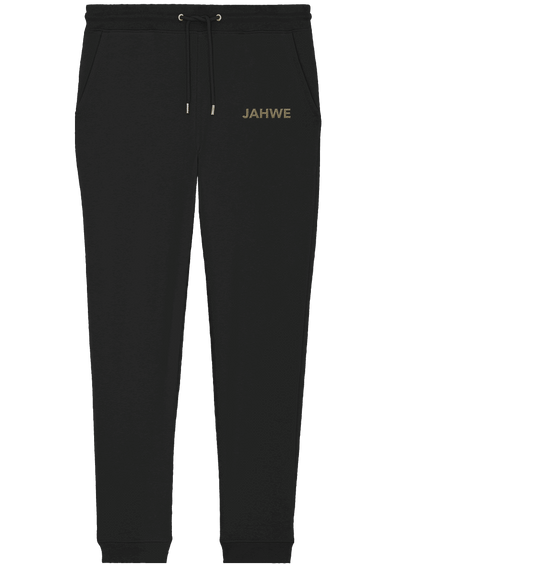 JAHWE – Der Name über allen Namen (Stick) | Christliche Kleidung - Organic Jogger Pants (Stick) - Hosen - Black - GfoitMa