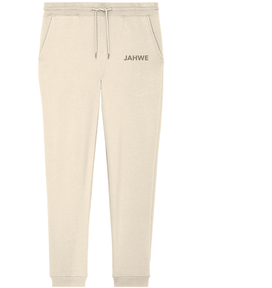 JAHWE – Der Name über allen Namen (Stick) | Christliche Kleidung - Organic Jogger Pants (Stick) - Hosen - Natural Raw - GfoitMa