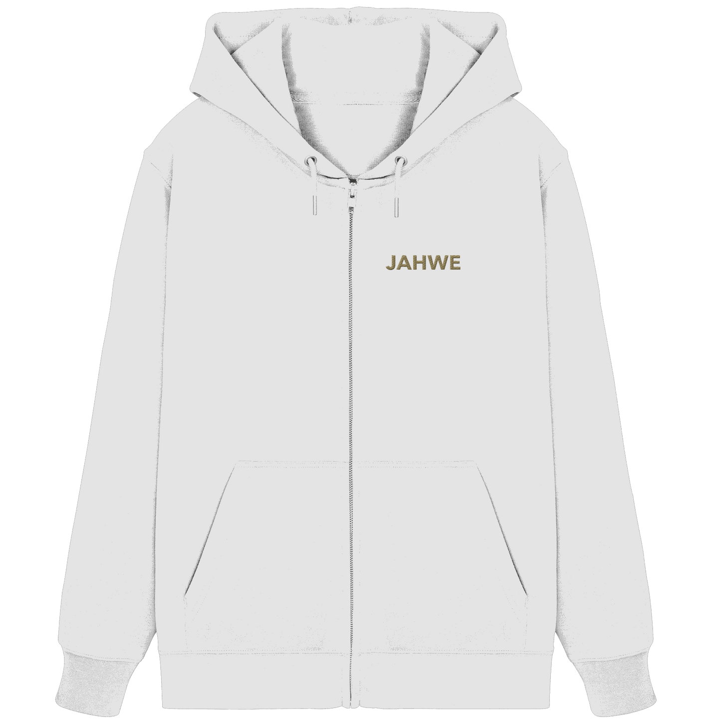 JAHWE – Der Name über allen Namen (Stick) | Christliche Kleidung - Organic Zipper (Stick) - Jacken/ Zipper - White - GfoitMa