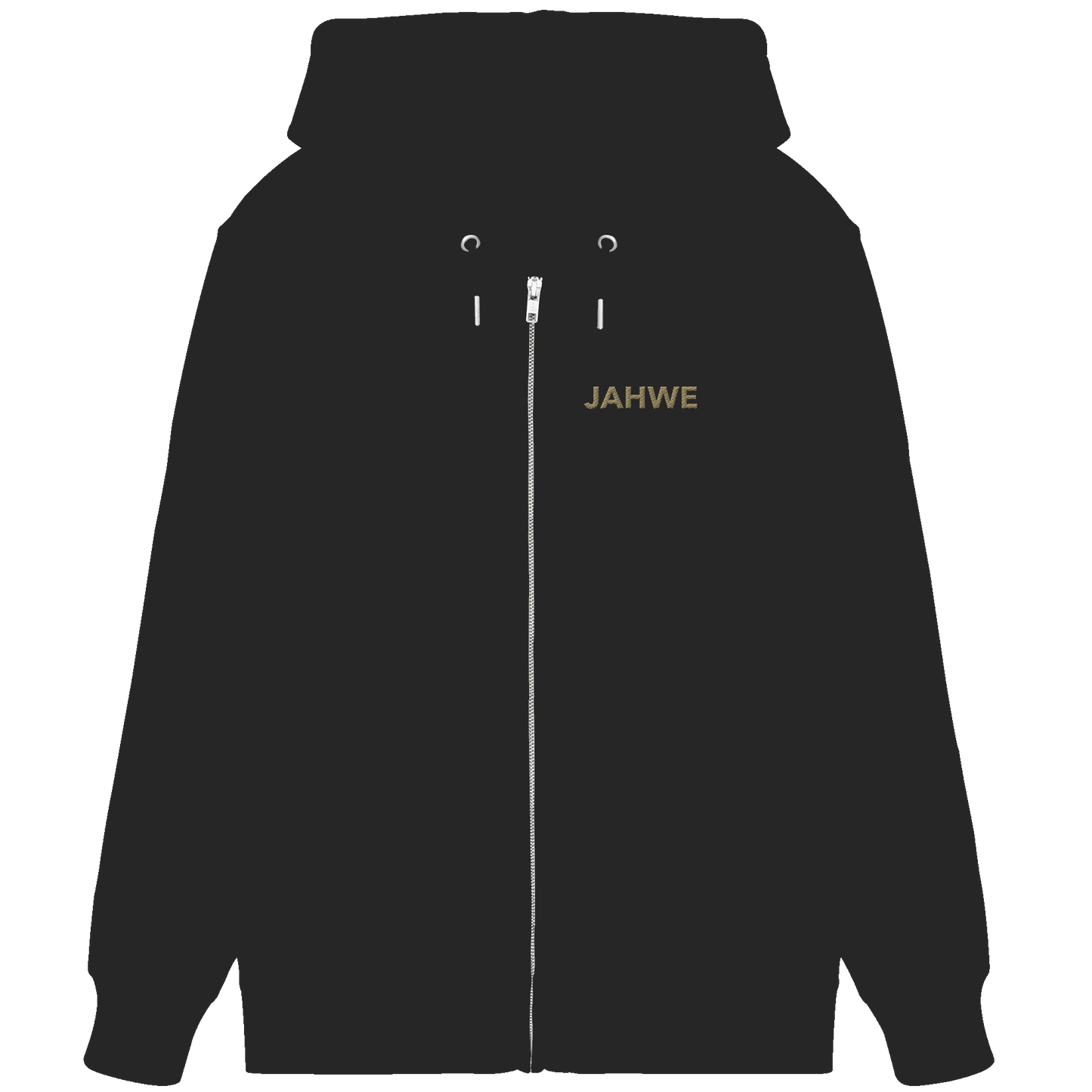 JAHWE – Der Name über allen Namen (Stick) | Christliche Kleidung - Organic Zipper (Stick) - Jacken/ Zipper - Black - GfoitMa