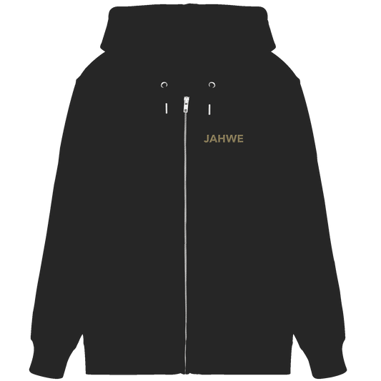 JAHWE – Der Name über allen Namen (Stick) | Christliche Kleidung - Organic Zipper (Stick) - Jacken/ Zipper - Black - GfoitMa