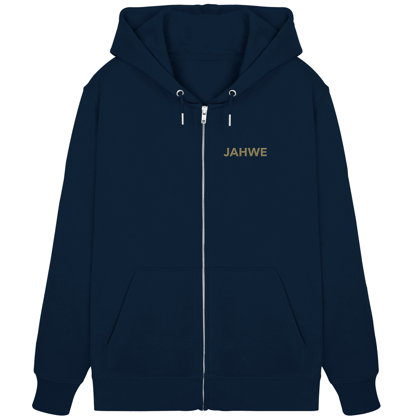 JAHWE – Der Name über allen Namen (Stick) | Christliche Kleidung - Organic Zipper (Stick) - Jacken/ Zipper - French Navy - GfoitMa