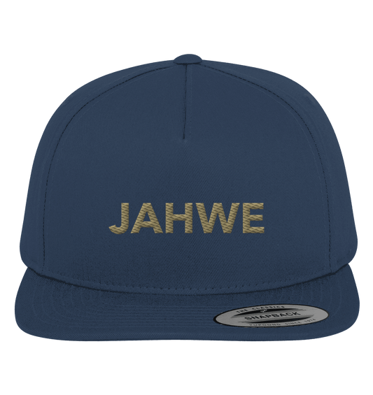 JAHWE – Der Name über allen Namen (Stick) | Christliche Kleidung - Premium Snapback - Kappen & Mützen - Navy / Green - GfoitMa