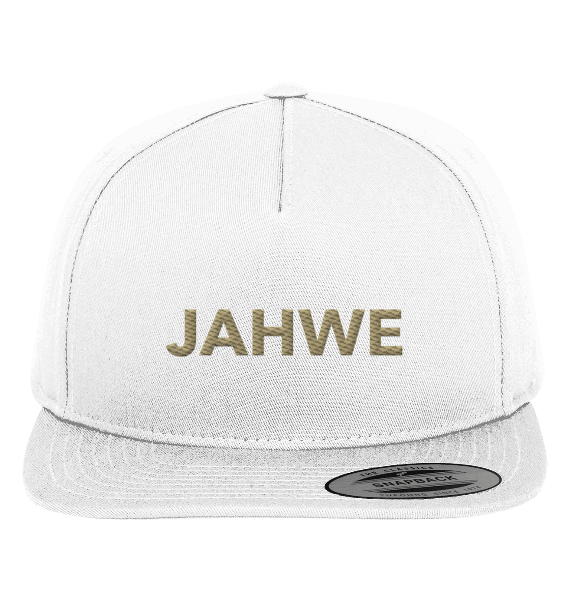 JAHWE – Der Name über allen Namen (Stick) | Christliche Kleidung - Premium Snapback - Kappen & Mützen - White / Green - GfoitMa