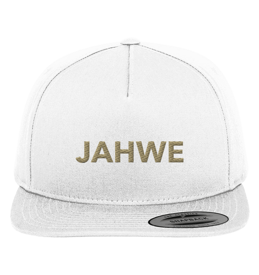 JAHWE – Der Name über allen Namen (Stick) | Christliche Kleidung - Premium Snapback - Kappen & Mützen - White / Green - GfoitMa