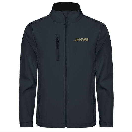 JAHWE – Der Name über allen Namen (Stick) | Christliche Kleidung - Softshell Jacket - Jacken/ Zipper - Black 02 - GfoitMa