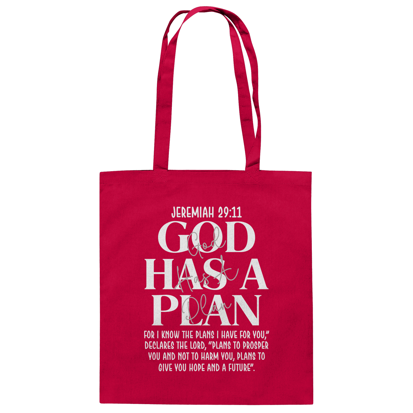 Jeremiah 29:11 – God Has a Plan | Christliches Design - Baumwolltasche - Taschen - Classic Red - GfoitMa