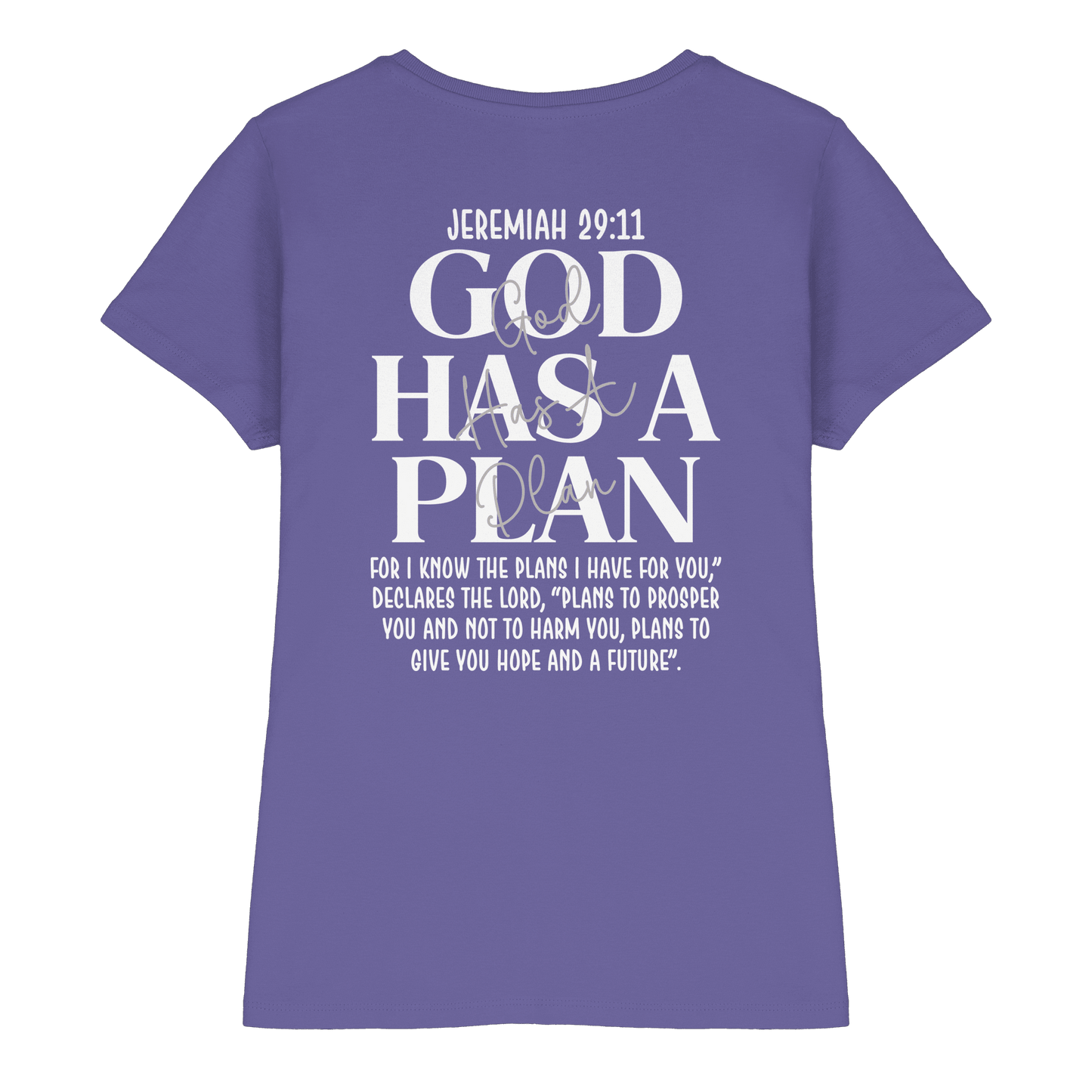 Jeremiah 29:11 – God Has a Plan | Christliches Design - Ladies Premium Shirt - Lady-Shirts - Millenial Lilac - GfoitMa
