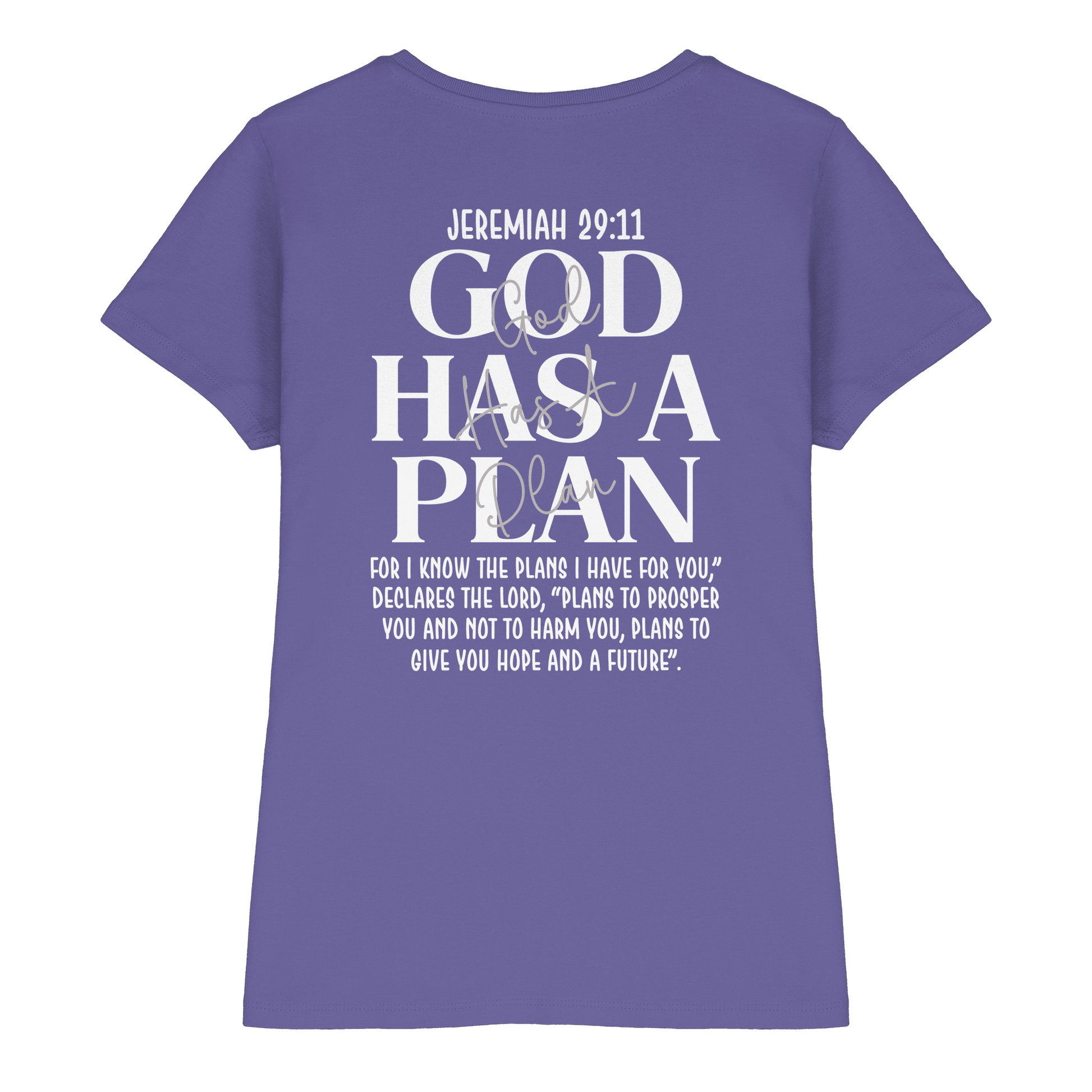 Jeremiah 29:11 – God Has a Plan | Christliches Design - Ladies Premium Shirt - Lady-Shirts - Millenial Lilac - GfoitMa