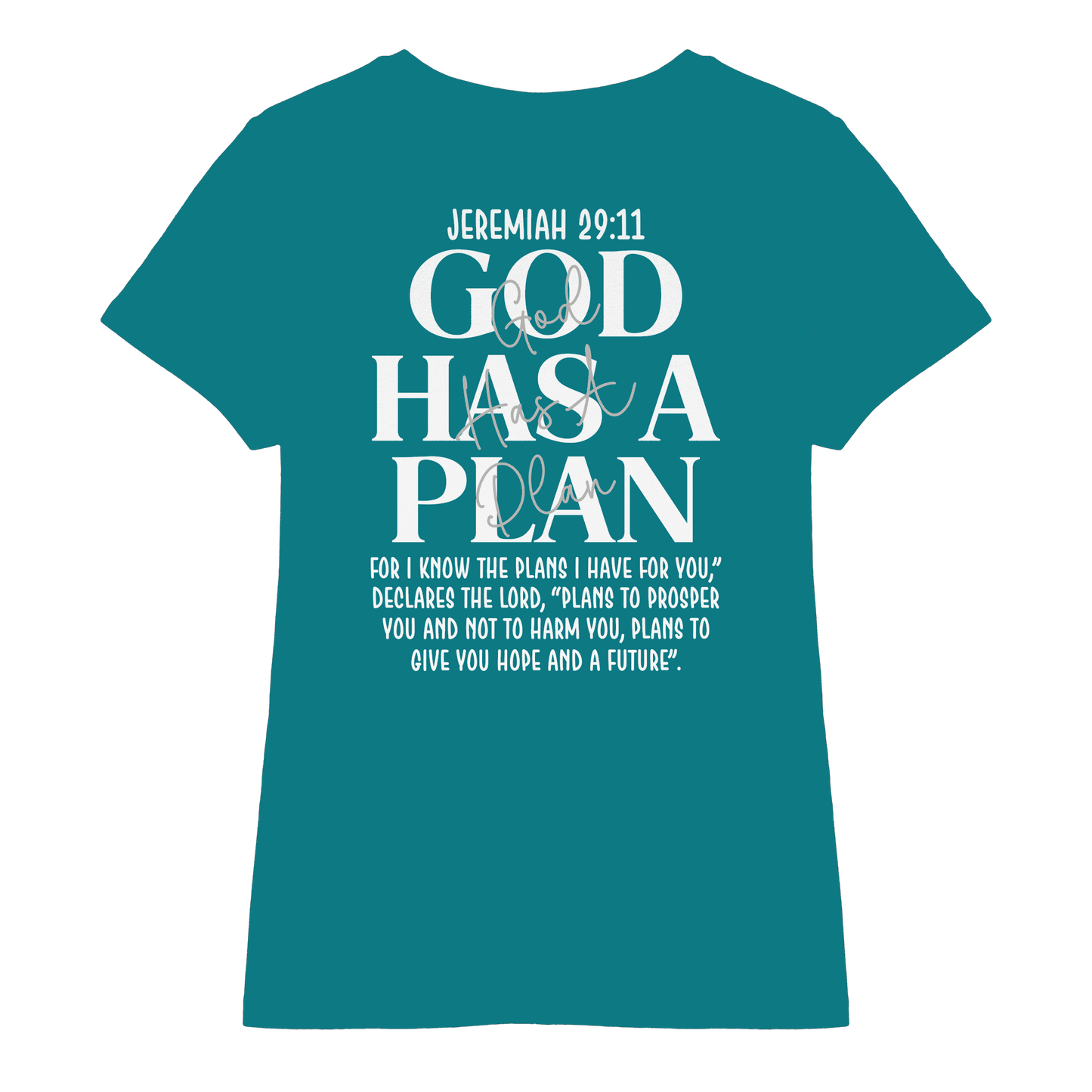 Jeremiah 29:11 – God Has a Plan | Christliches Design - Ladies Premium Shirt - Lady-Shirts - Diva Blue - GfoitMa