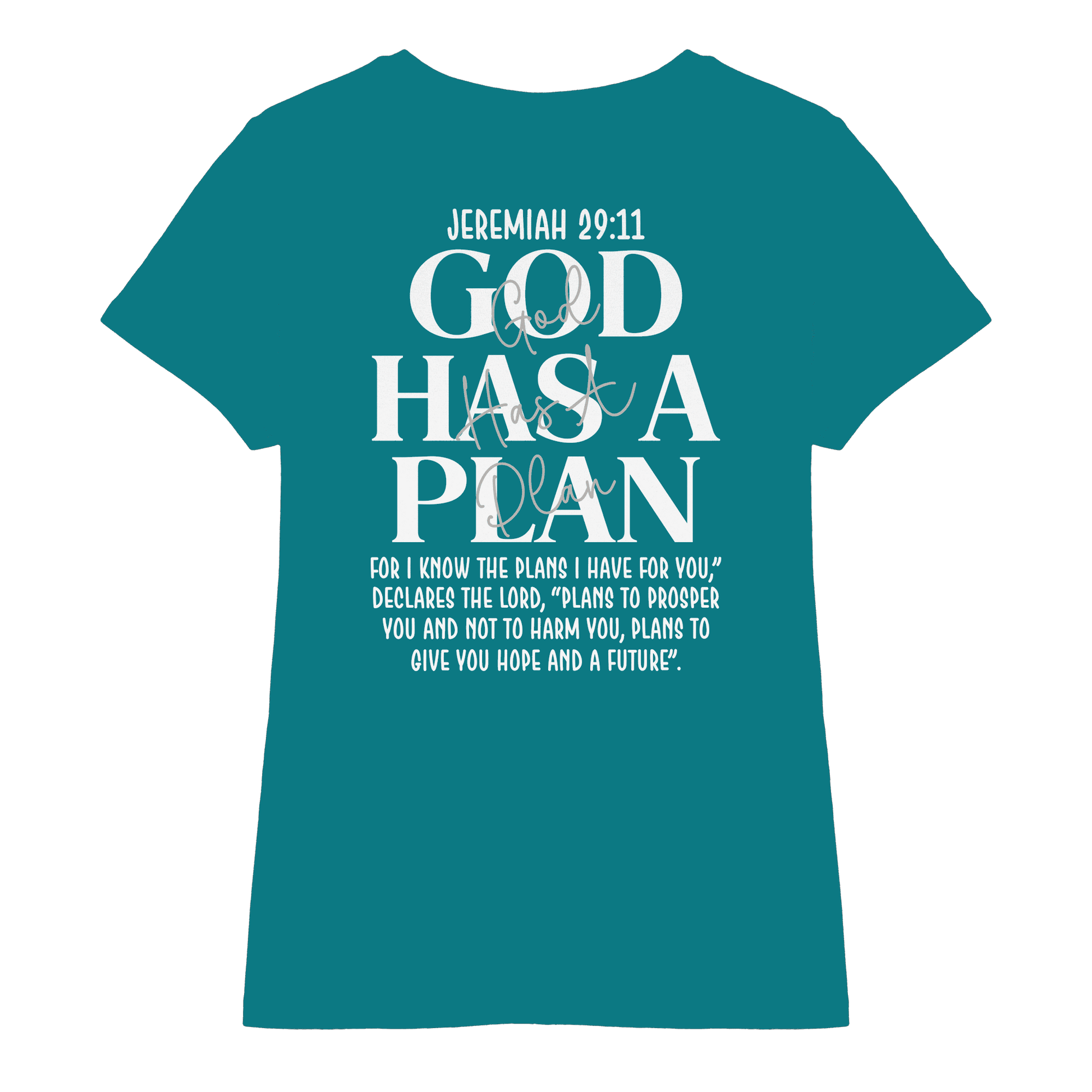 Jeremiah 29:11 – God Has a Plan | Christliches Design - Ladies Premium Shirt - Lady-Shirts - Diva Blue - GfoitMa