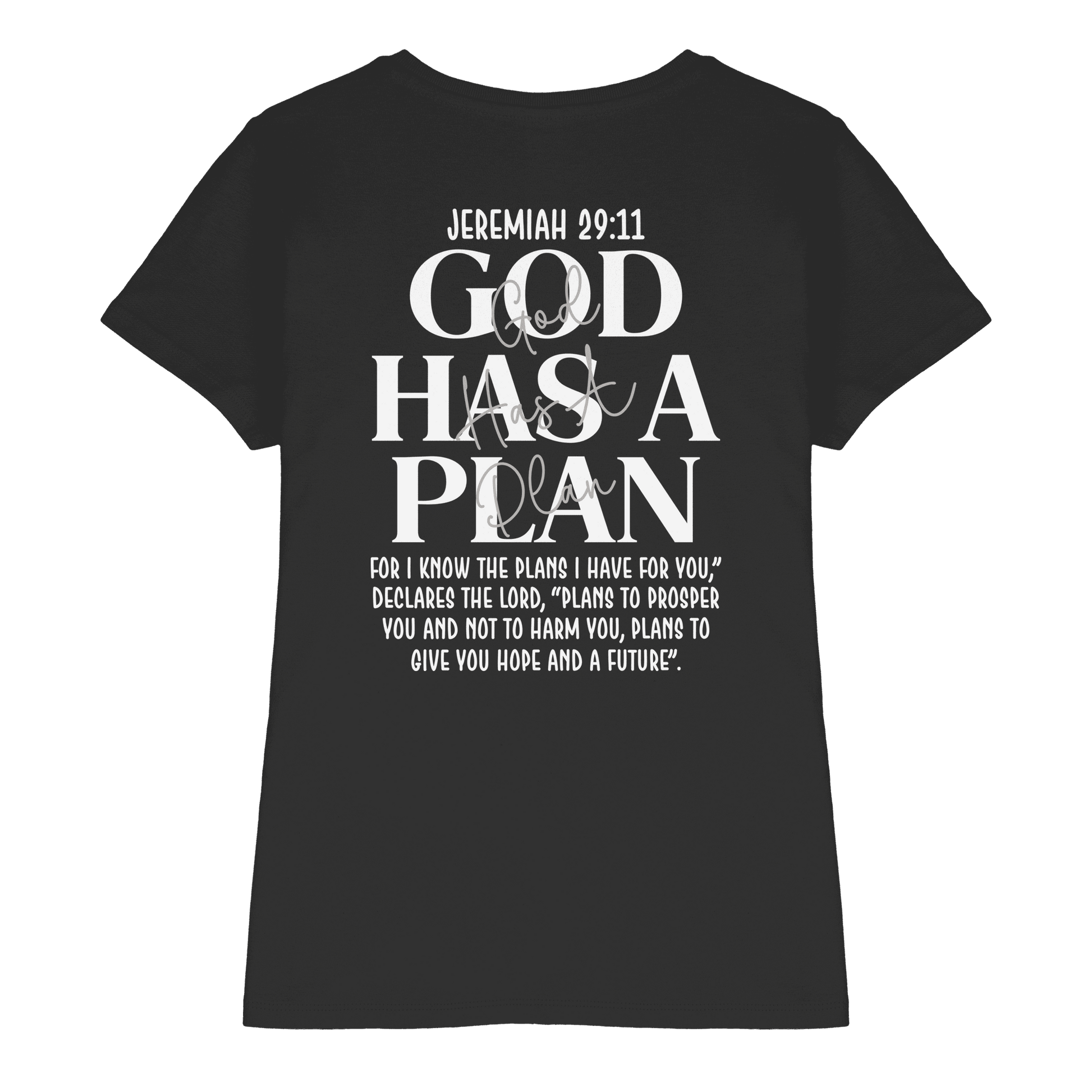 Jeremiah 29:11 – God Has a Plan | Christliches Design - Ladies Premium Shirt - Lady-Shirts - Black - GfoitMa