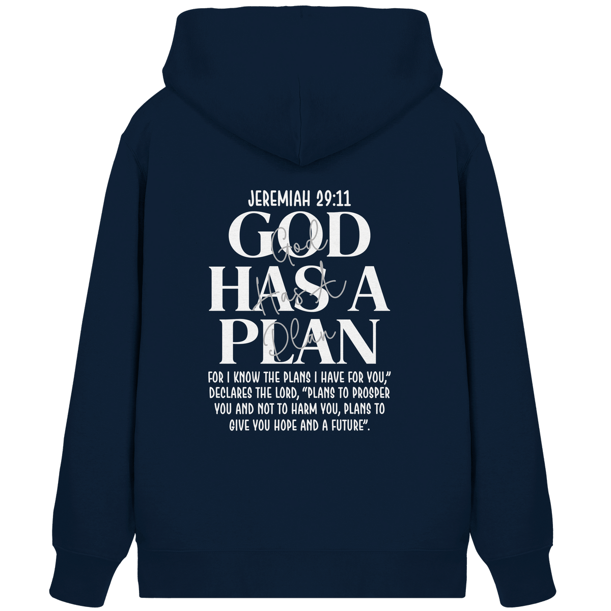 Jeremiah 29:11 – God Has a Plan | Christliches Design - Organic Zipper - Jacken/ Zipper - French Navy - GfoitMa