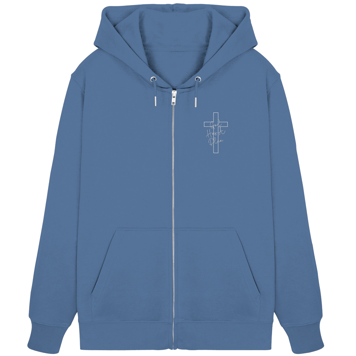 Jeremiah 29:11 – God Has a Plan | Christliches Design - Organic Zipper - Jacken/ Zipper - Bright Blue - GfoitMa