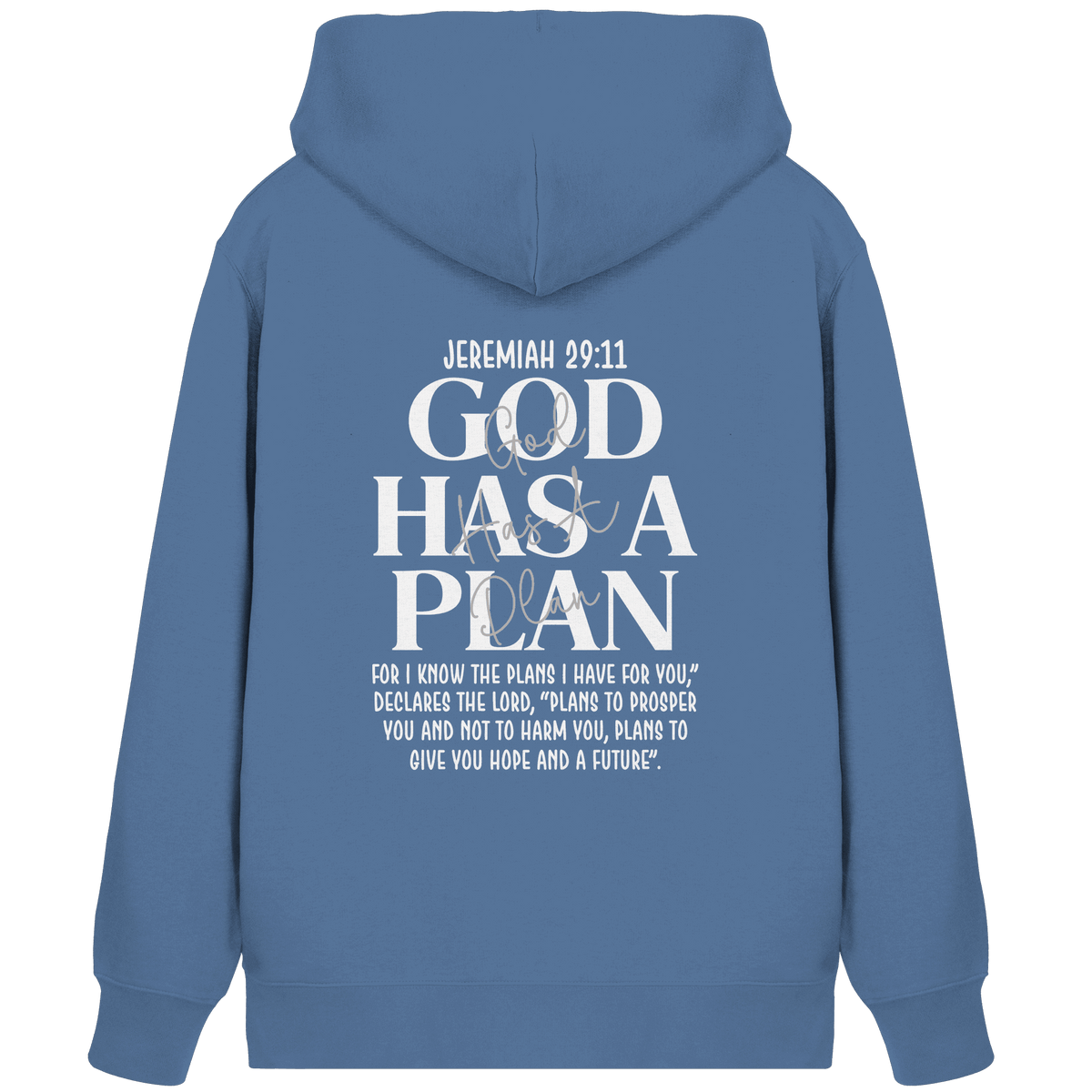 Jeremiah 29:11 – God Has a Plan | Christliches Design - Organic Zipper - Jacken/ Zipper - Bright Blue - GfoitMa
