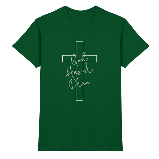 Jeremiah 29:11 – God Has a Plan | Christliches Design - Premium Shirt - Unisex-Shirts - Bottle Green - GfoitMa