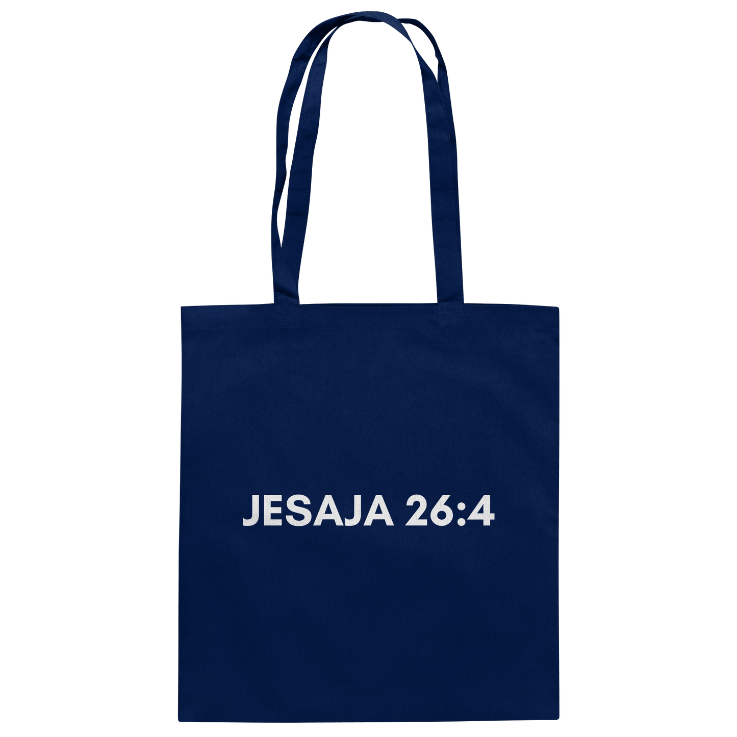 Jesaja 26,4 – Der Herr ist ein ewiger Fels | Christliches Bibelvers Design - Baumwolltasche - Taschen - French Navy - GfoitMa