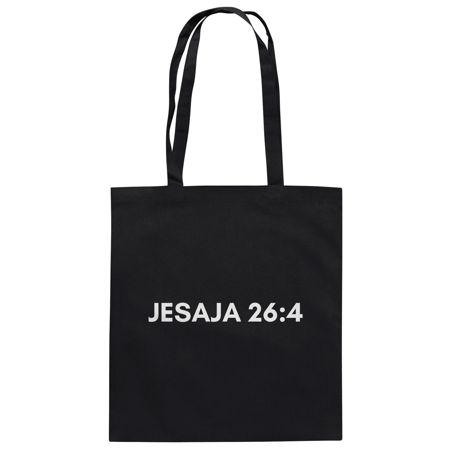 Jesaja 26,4 – Der Herr ist ein ewiger Fels | Christliches Bibelvers Design - Baumwolltasche - Taschen - Black - GfoitMa