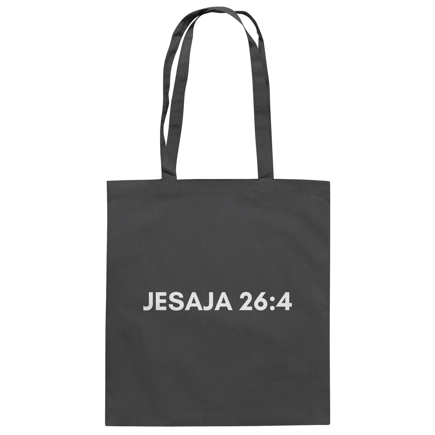 Jesaja 26,4 – Der Herr ist ein ewiger Fels | Christliches Bibelvers Design - Baumwolltasche - Taschen - Graphite Grey - GfoitMa