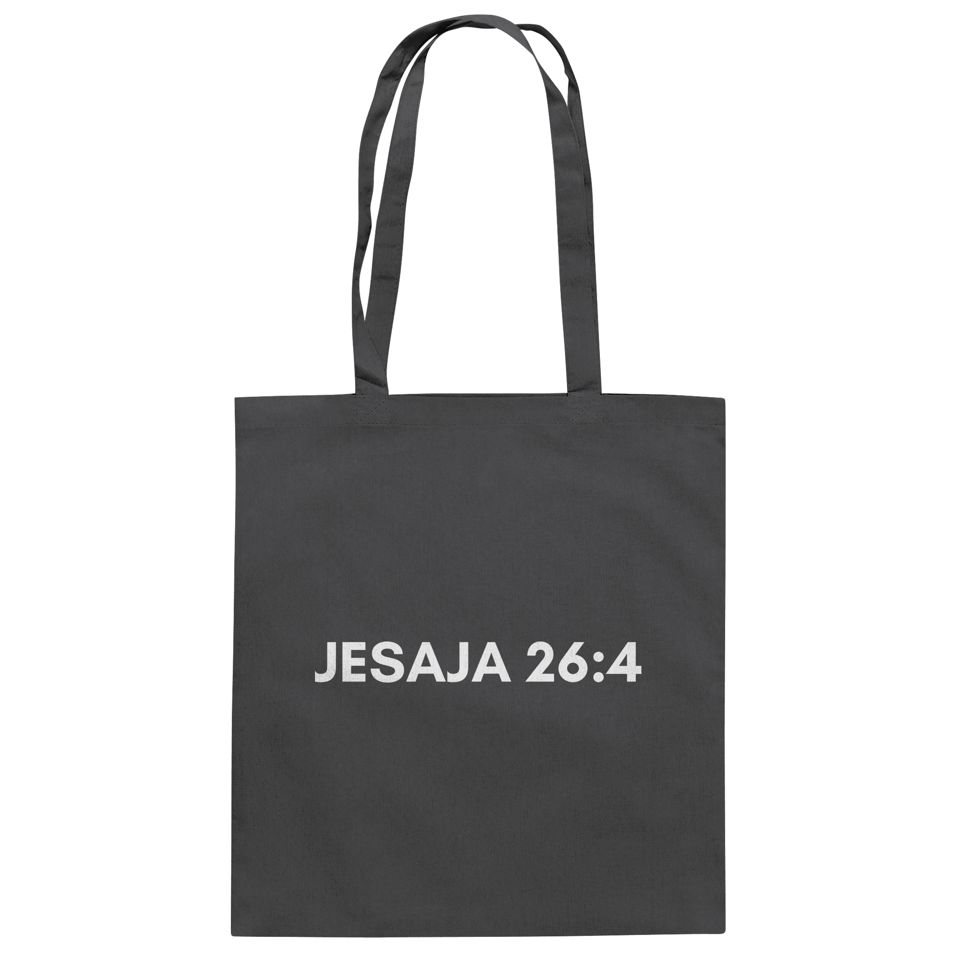 Jesaja 26,4 – Der Herr ist ein ewiger Fels | Christliches Bibelvers Design - Baumwolltasche - Taschen - Graphite Grey - GfoitMa