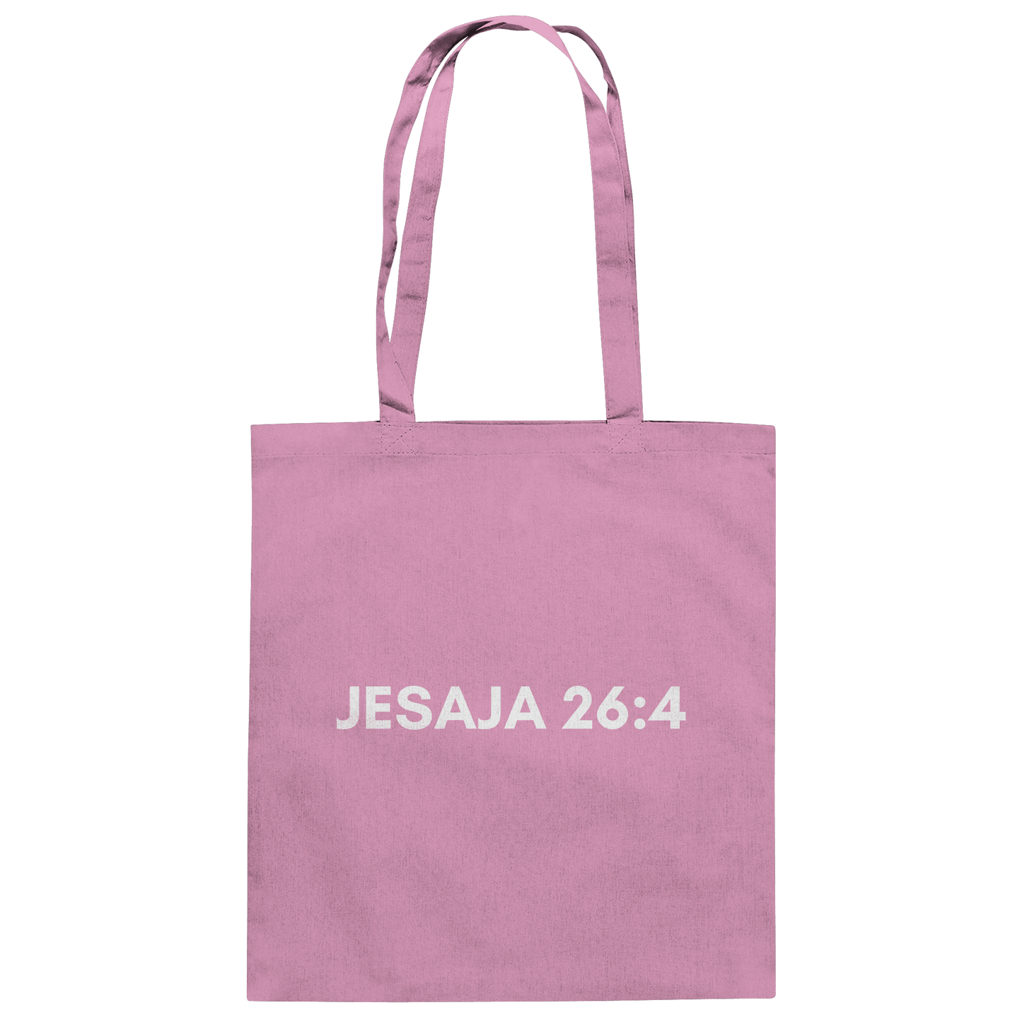 Jesaja 26,4 – Der Herr ist ein ewiger Fels | Christliches Bibelvers Design - Baumwolltasche - Taschen - Classic Pink - GfoitMa