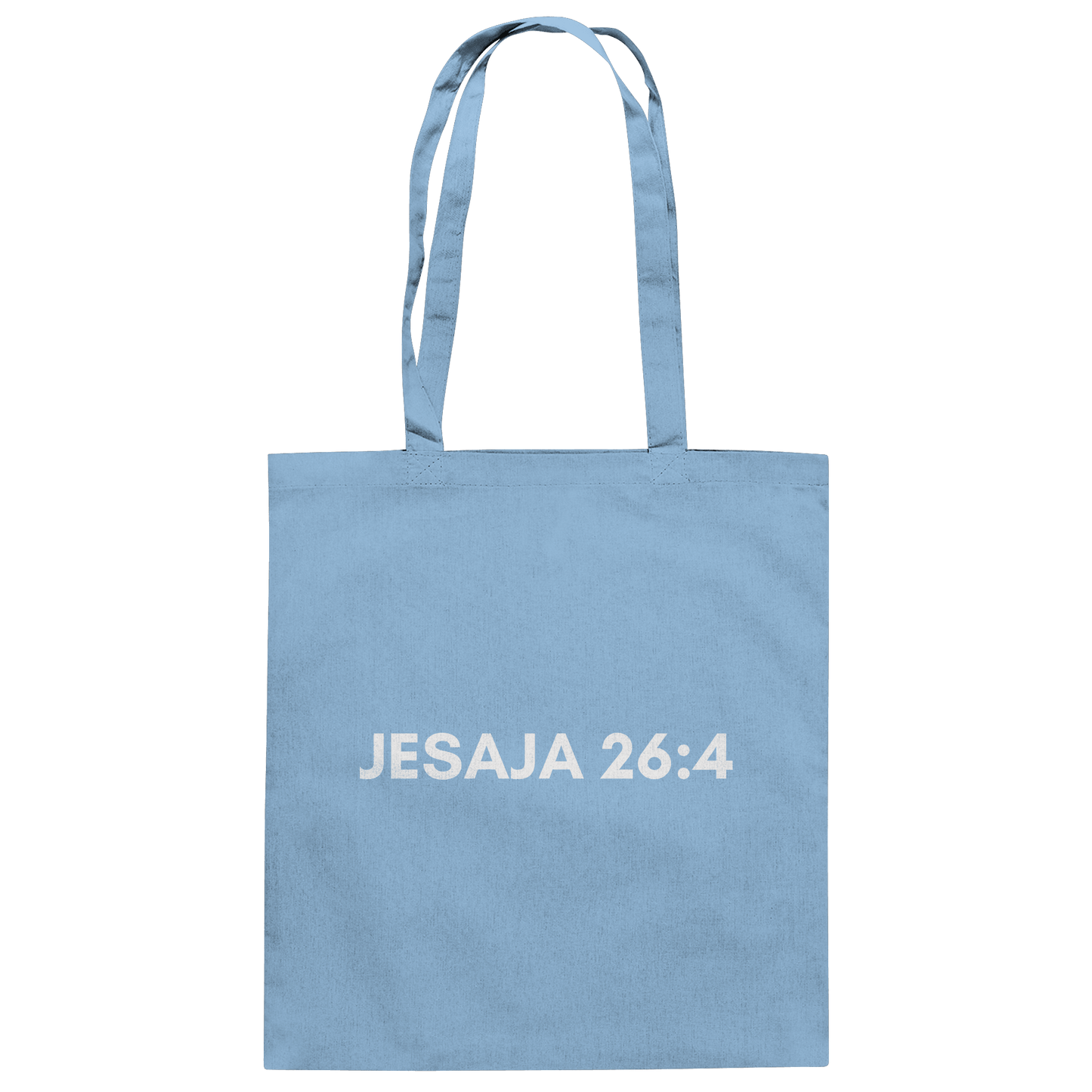 Jesaja 26,4 – Der Herr ist ein ewiger Fels | Christliches Bibelvers Design - Baumwolltasche - Taschen - Sky Blue - GfoitMa