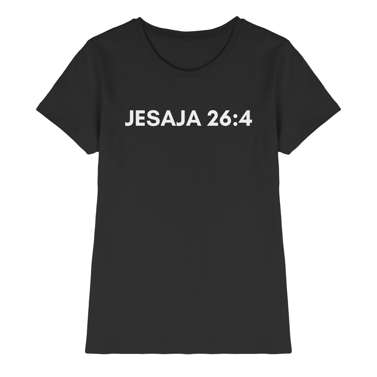 Jesaja 26,4 – Der Herr ist ein ewiger Fels | Christliches Bibelvers Design - Ladies Premium Shirt - Lady-Shirts - Black - GfoitMa
