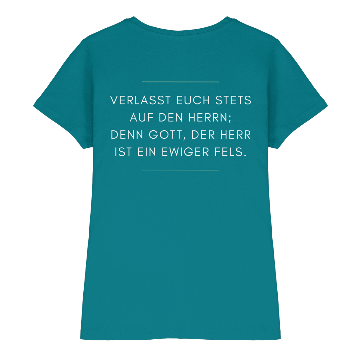 Jesaja 26,4 – Der Herr ist ein ewiger Fels | Christliches Bibelvers Design - Ladies Premium Shirt - Lady-Shirts - Diva Blue - GfoitMa