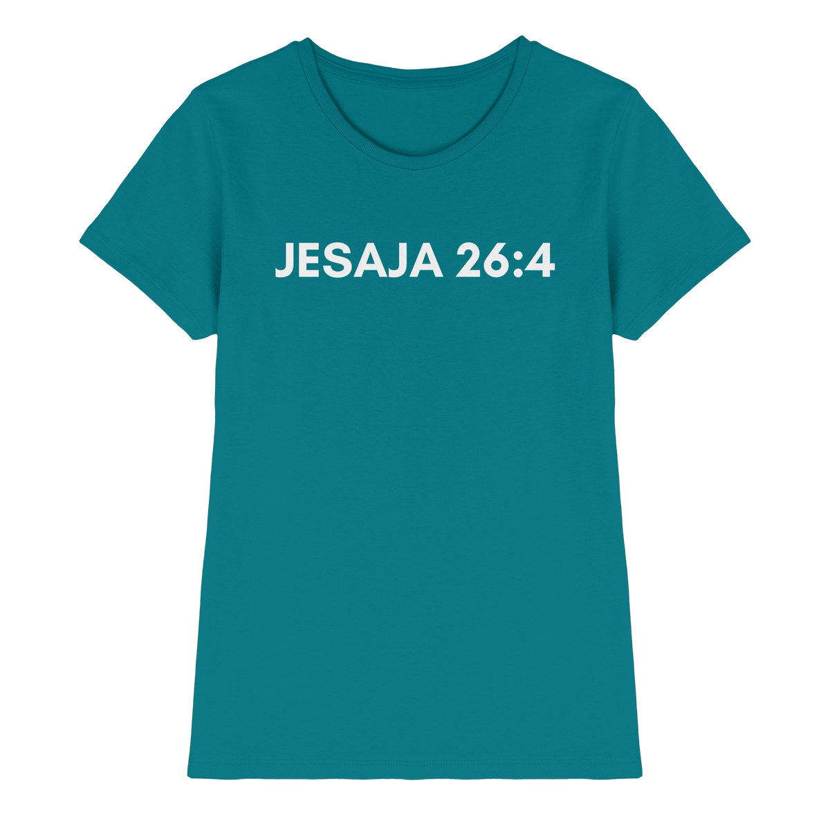 Jesaja 26,4 – Der Herr ist ein ewiger Fels | Christliches Bibelvers Design - Ladies Premium Shirt - Lady-Shirts - Diva Blue - GfoitMa