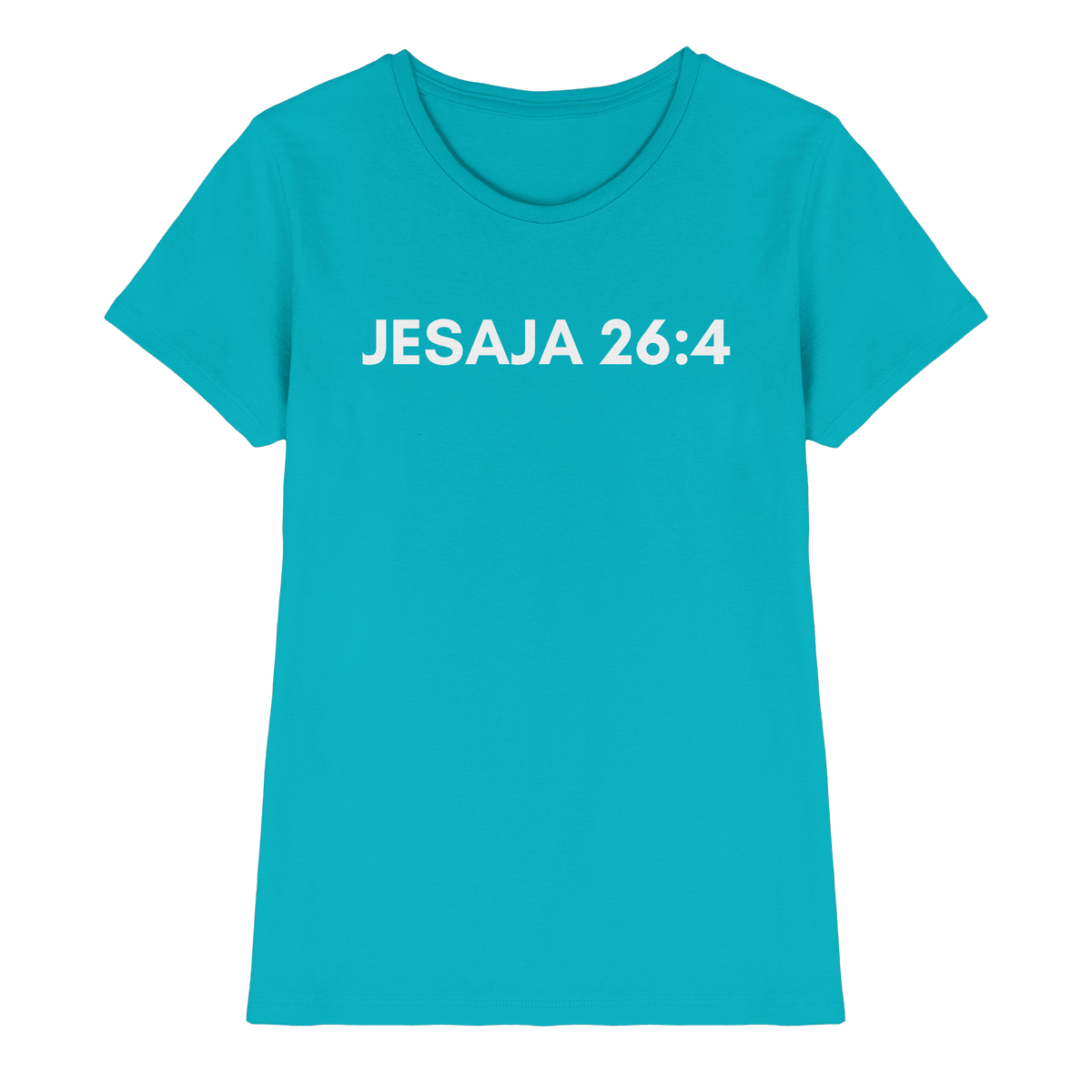 Jesaja 26,4 – Der Herr ist ein ewiger Fels | Christliches Bibelvers Design - Ladies Premium Shirt - Lady-Shirts - Swimming Pool - GfoitMa