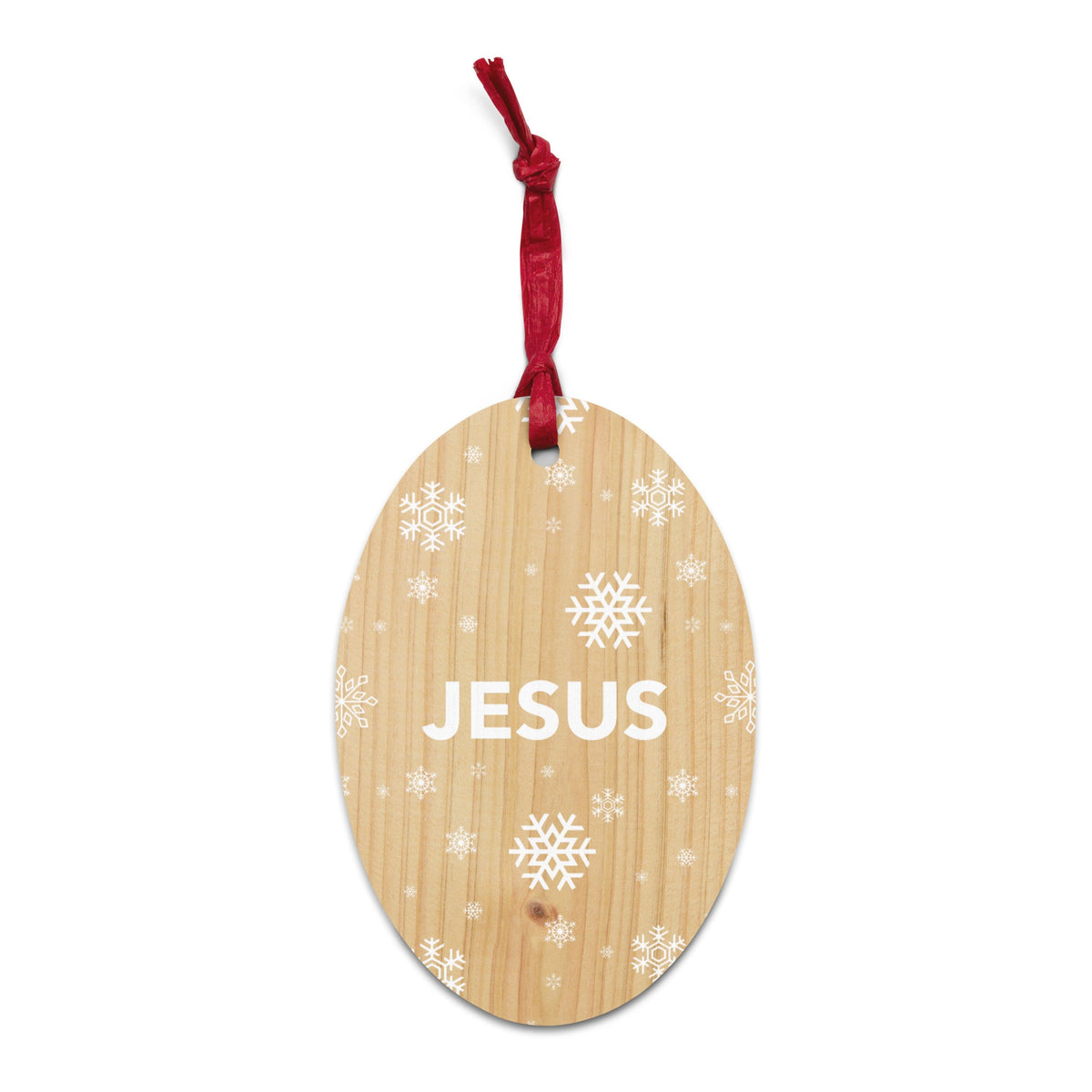 Jesus - Das Licht in der Winterzeit - Holz-Ornamente - Oval - GfoitMa