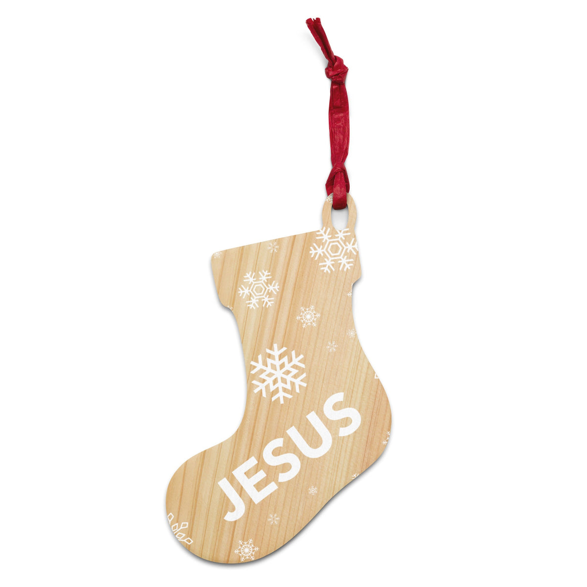 Jesus - Das Licht in der Winterzeit - Holz-Ornamente - Stocking - GfoitMa