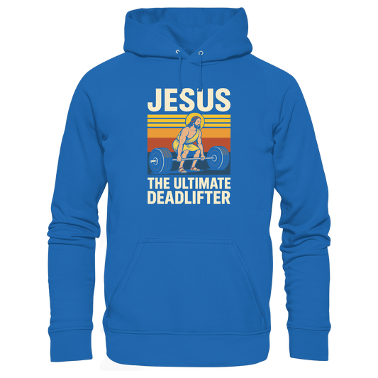 Jesus Deadlifter – Jesus the Ultimate Deadlifter | Christliches Fitness Design - Premium Unisex Hoodie - Hoodies - Royal Blau - GfoitMa