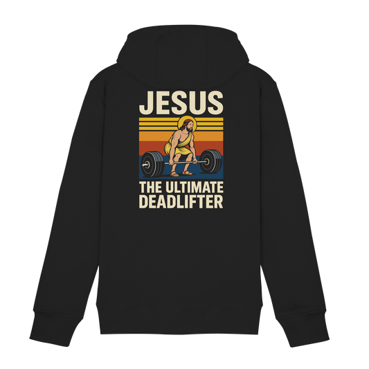 Jesus Deadlifter – Jesus the Ultimate Deadlifter | Christliches Fitness Design - Zipper - Jacken/ Zipper - Black Pure - GfoitMa