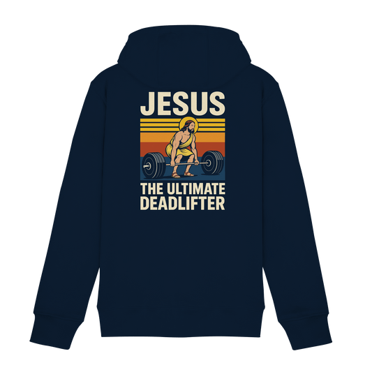 Jesus Deadlifter – Jesus the Ultimate Deadlifter | Christliches Fitness Design - Zipper - Jacken/ Zipper - Navy - GfoitMa
