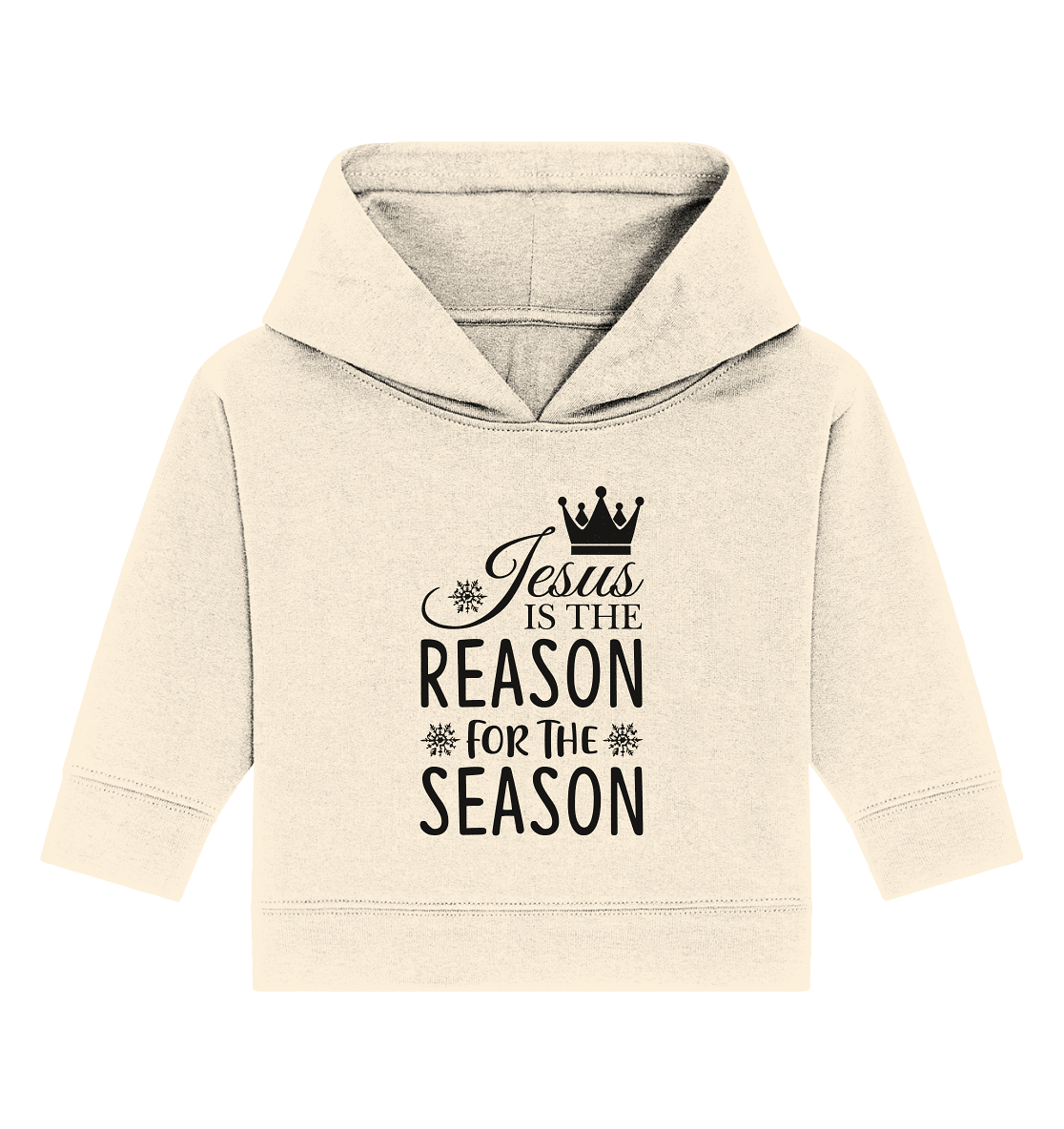 Jesus – Der Grund für die Weihnachtszeit | Christliche Geschenke - Baby Organic Hoodie - Kids & Babys - Natural Raw - GfoitMa
