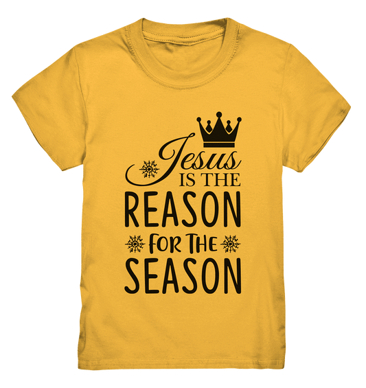 Jesus – Der Grund für die Weihnachtszeit | Christliche Geschenke - Kids Premium Shirt - Kids & Babys - Gold - GfoitMa