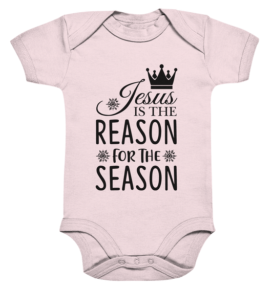 Jesus – Der Grund für die Weihnachtszeit | Christliche Geschenke - Organic Baby Bodysuit - Kids & Babys - Powder Pink - GfoitMa